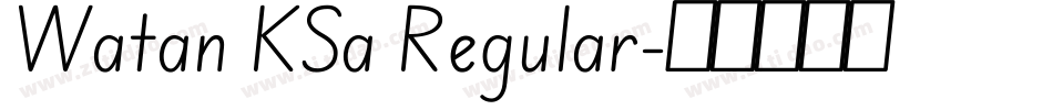 Watan KSa Regular字体转换
